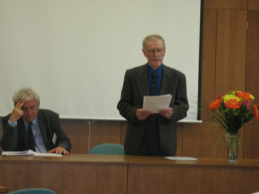 Z konference T. G. Masaryk a česká státnost konanané v Brně 2007 (Josef Zouhar, Robert Kvaček) © ÚTGM